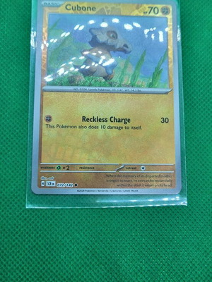 Cubone Pokemon 072/142 Reverse Holo Stellar Crown καινούργιο