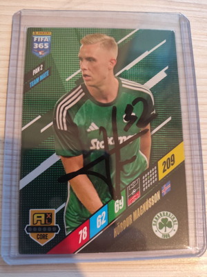 Υπογεγραμμένη κάρτα Hördur Magnússon Panini FIFA 365 2024 καινούργια