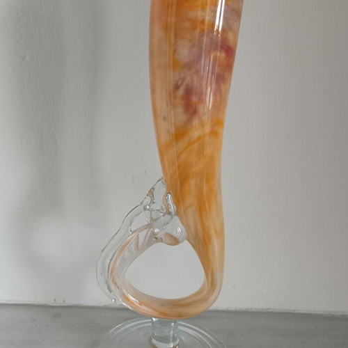 Vintage large blown glass vase in Murano style, like new