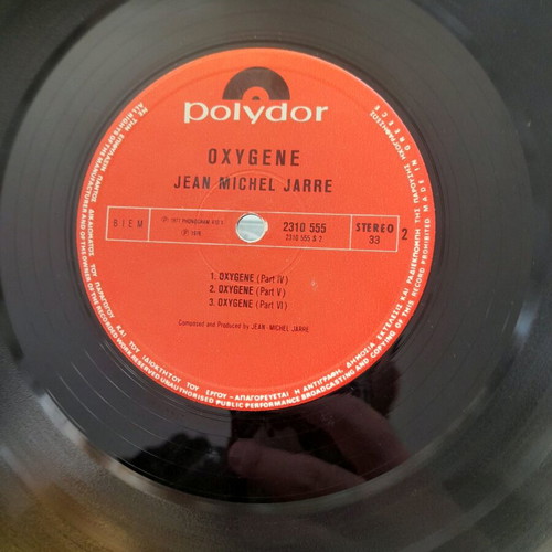 Jean Michel Jarre Oxygene vinyl used, foreign music