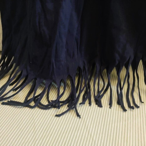 Girls' dress 12 years used, 100% cotton, black with yellow print and fringes