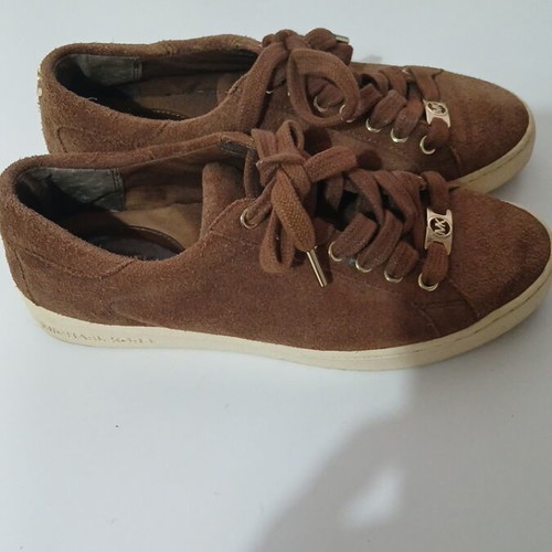 Michael Kors women's sneakers suede used, brown, size 36