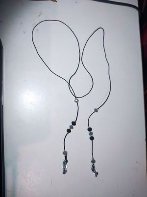 Glasses cord for hanging from neck, black