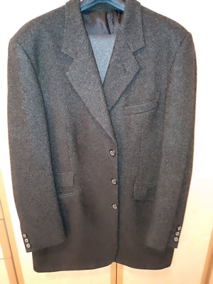 Men's wool half coat gray new size 54
