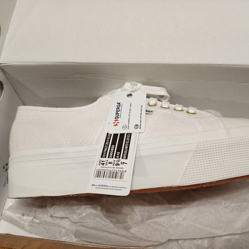 Superga double-layer white sneakers size 41