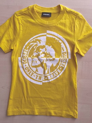 Diesel παιδικό κίτρινο T-shirt με λογότυπο, 4 ετών
