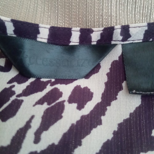 Accessorize Kaftan Tunic Dress zebra print embellished, like new