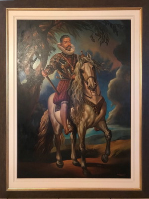 Πίνακας λάδι σε καμβά μεταχειρισμένος, Μπόντνια Βαλέριος αυθεντικός