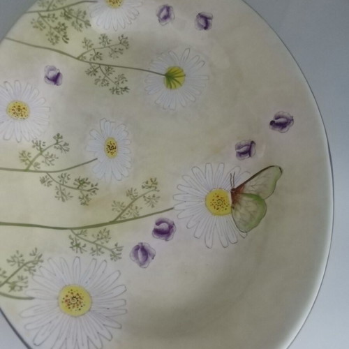 Ceramic set of sugar bowls, platter and napkin holder new