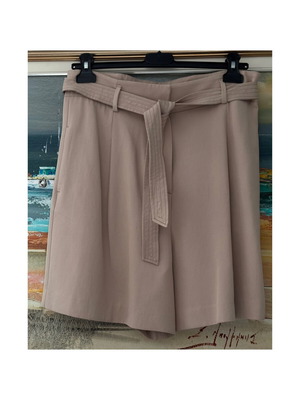 Massimo Dutti Ψηλόμεση Υφασμάτινη Βερμούδα Nude Medium Σαν Καινούργιο