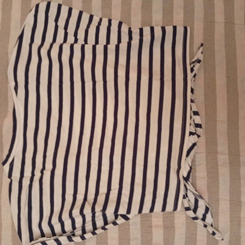 Crop top striped white and blue, like new, size M-L