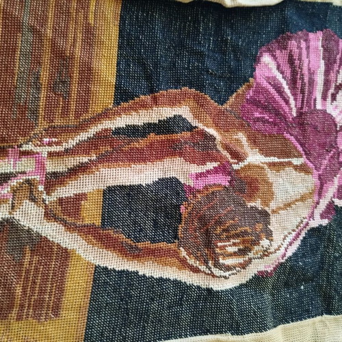 Gobelin tapestry used with handmade ballerina design