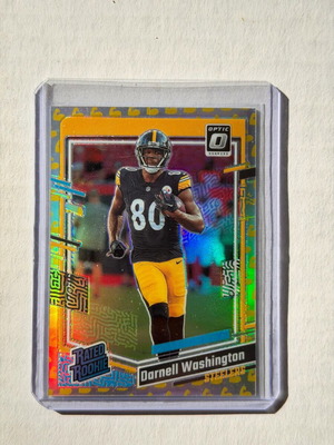 2023 Panini Donruss Optic Darnell Washington RC Flex Emoji Prizm Steelers κάρτα καινούργια