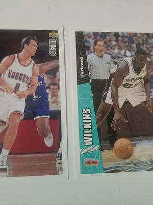 Upper Deck Collector's Choice 96-97 cards like new, Dominique Wilkins and Sarunas Marciulionis