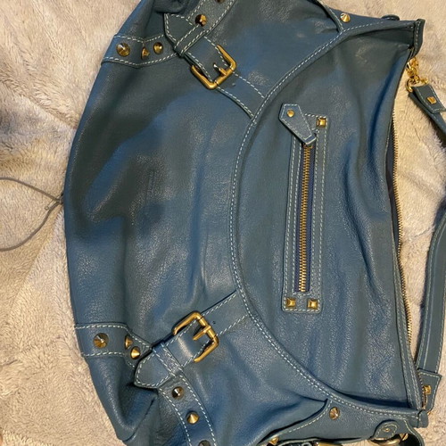 Balmain shoulder bag used, blue