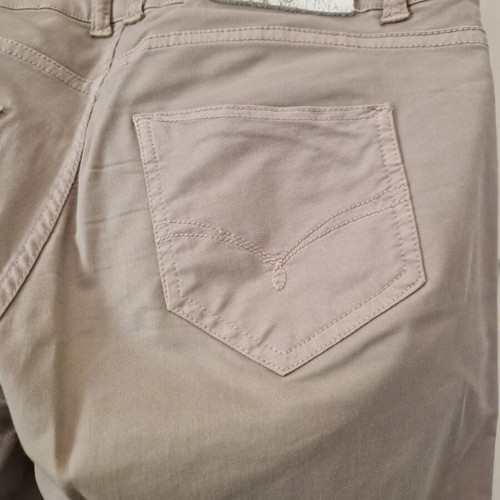 Beige pants S/M like new with white and gold pearls