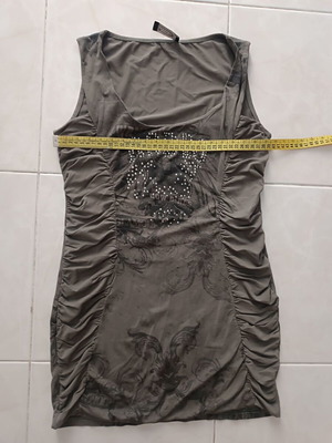 Desiree Thessaloniki Grey Sleeveless Top M used, Y2K Fairy Grunge style