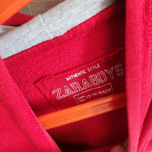 Zara sweatshirt like new, red, size 152 cm for 12-13 years old