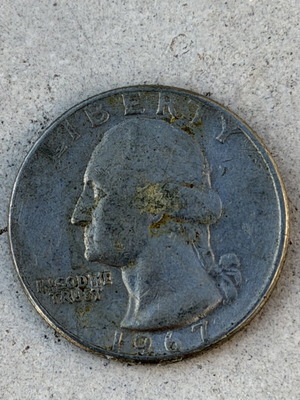 Quarter Dollar 1967 used coin from United States