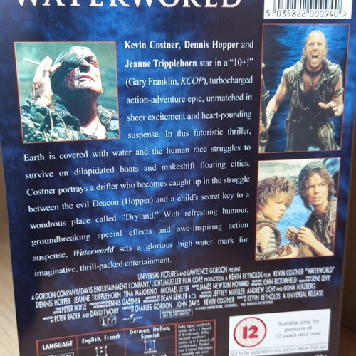 Waterworld DVD like new with English subtitles