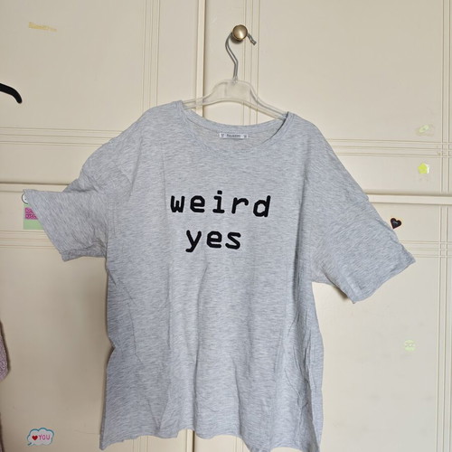 Pull & Bear Grey Short-Sleeve T-Shirt like new, size M