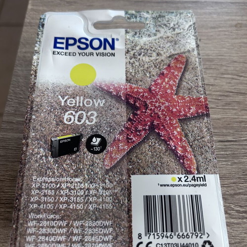 Epson Yellow 603 Ink Cartridge new, 2.4 ml