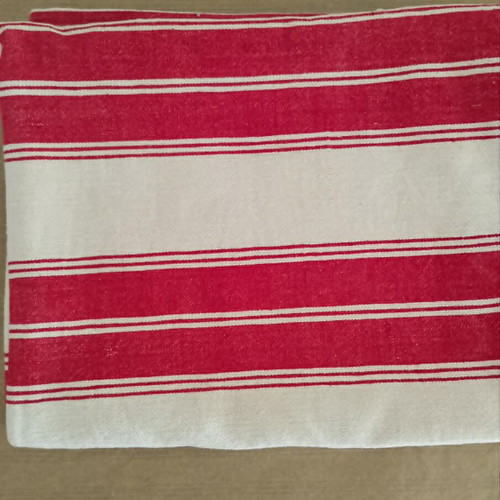 Authentic Cretan vourgies white with blue and red stripes, used
