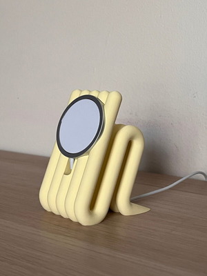 Minimal Phone Stand with Wireless Charging 3D Printed New