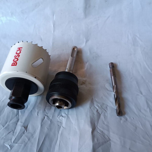 Bosch HSS Bi-Metal Hole Saw 51mm 2'' with Power Change Adapter and HSS-Co Center Drill new