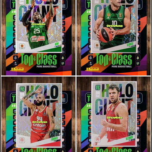 Κάρτες Holo Giant Top Class Euroleague 2024-25 καινούργιες
