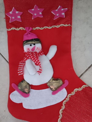 Christmas decorative stocking used
