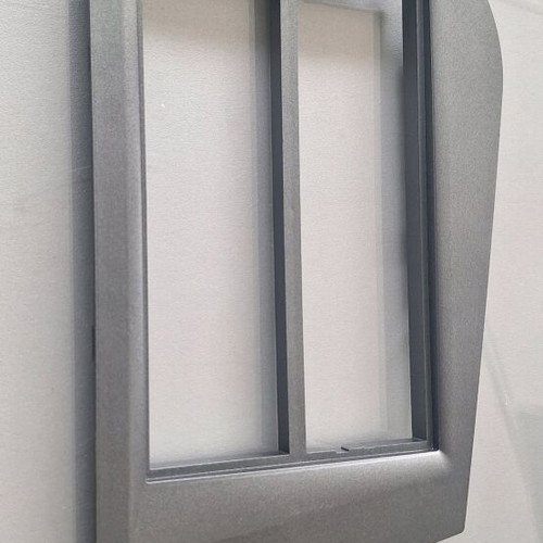 Radio CD frame for Seat Leon 2005-09 new, silver anthracite