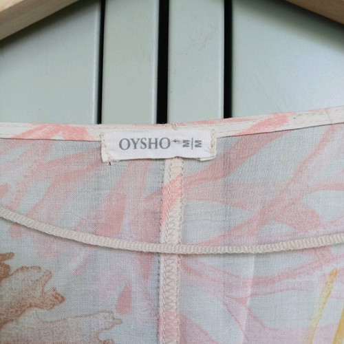 Oysho kimono like new with multicolor pastel print, size M