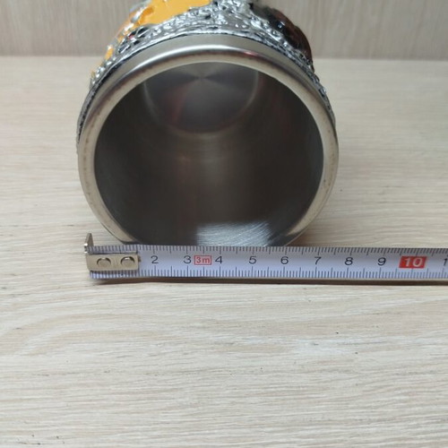 Medieval goblet new with British coats of arms and stainless steel