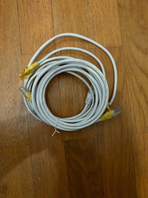 Ethernet καλώδιο δικτύου Cat 5e UTP με βύσματα RJ45 σε λευκό