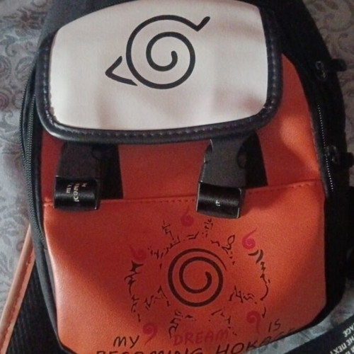 Naruto Hokage bag used, crossbody orange