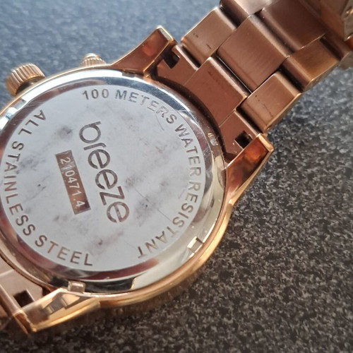 Breeze Bellatrix women's watch used, rose gold stainless steel