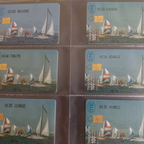 Aigaio phone cards used, pack of 6, May 1995