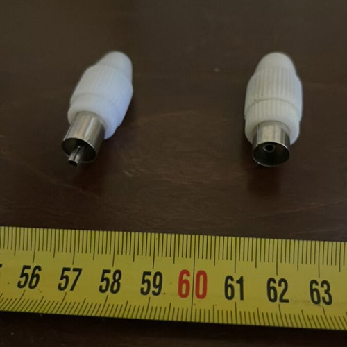 TV antenna male and female connectors like new