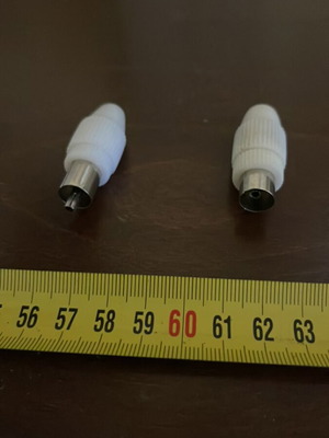 TV antenna male and female connectors like new