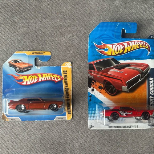 Hot Wheels Mercury Cougar lot of two cars like new