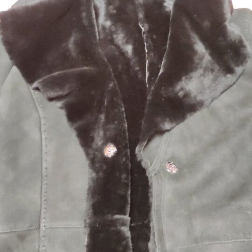Mabrun Shearling Coat like new, genuine leather and natural fur