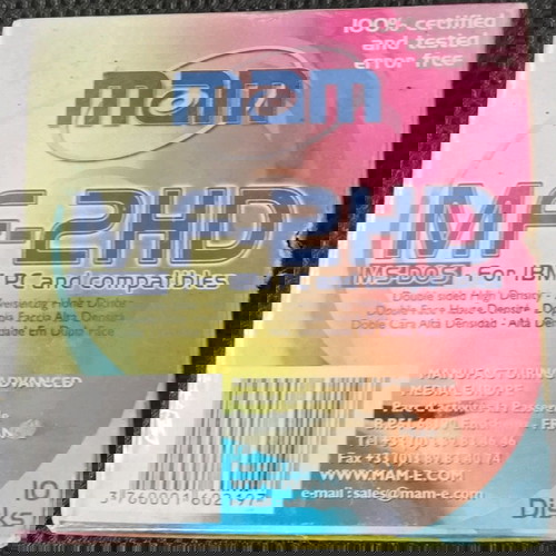 M.A.M. (Mitsui Advanced Media) δισκέτες 3.5" DS/DD πακέτο των 10 σφραγισμένο