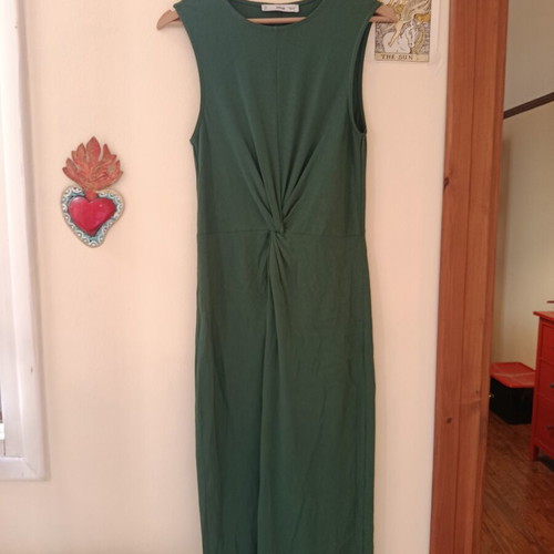 Dress Mango dark green like new