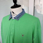 Gant Mens Green Cotton Long Sleeve Jumper like new, size XXL-3XL