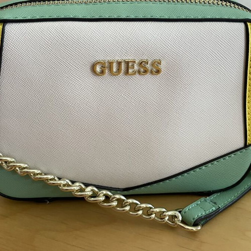Guess crossbody bag in white and green