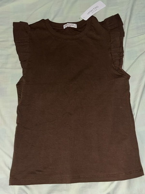 Brown blouse with ruffles Celestino new