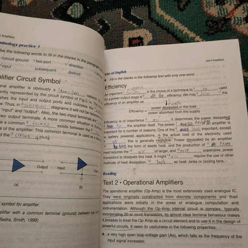 English for Electronics and Telecommunications used book with notes