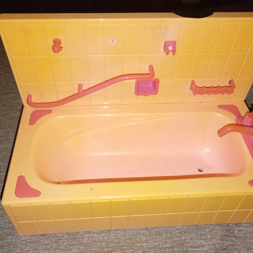 Vintage Barbie doll bathtub Woolworth collectible toy