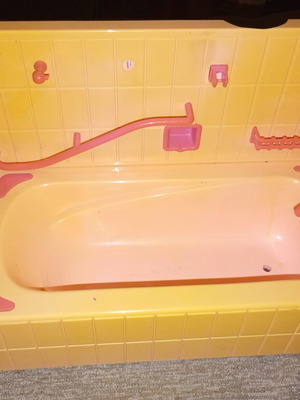 Vintage Barbie doll bathtub Woolworth collectible toy